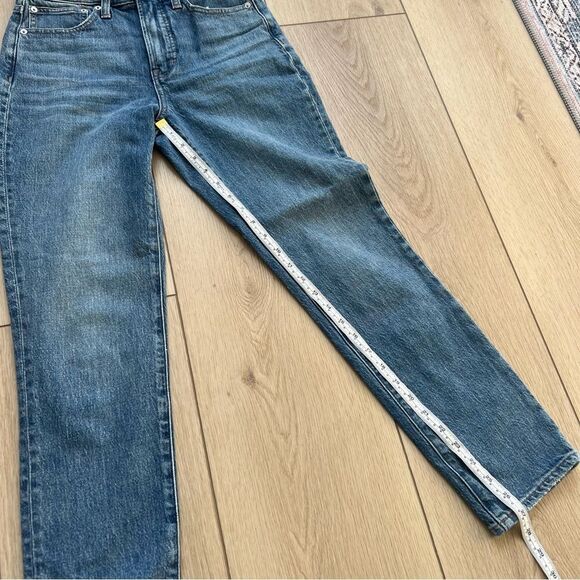 MADEWELL The Perfect Vintage Straight Leg Jeans Size 24 Medium Blue Wash Ankle - Picture 6 of 12